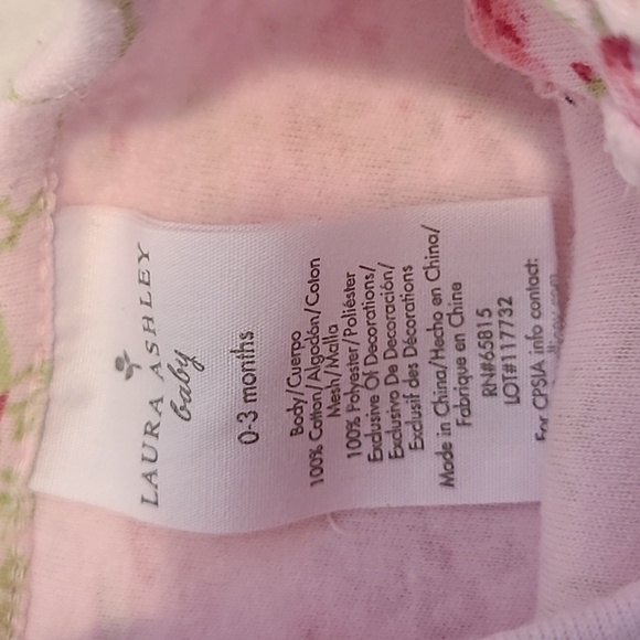 Set of two Laura Ashley footed sleepers/footies - Picture 2 of 7